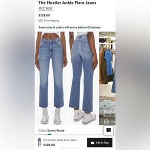 Mother jeans size 32, The Hustler Ankle Flare